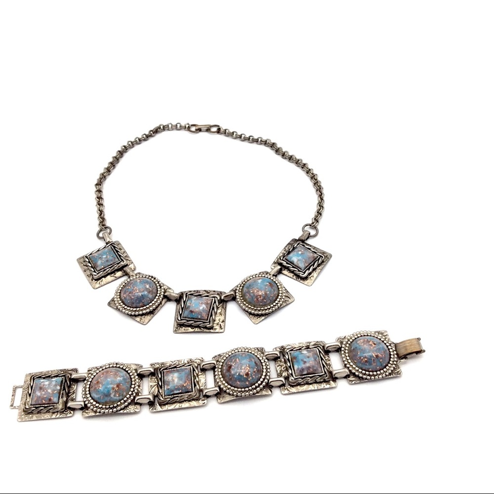 Jewelry Set Southwestern Boho Faux Turquoise